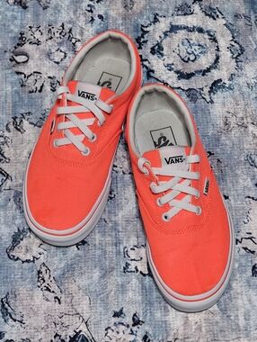 Women's Vans Classic Low-Top Sneakers in Bright Coral Orange